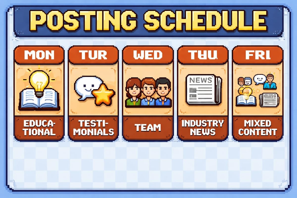 Social media content calendar