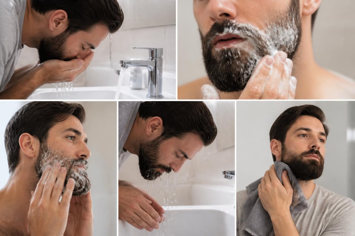 Beard washing technique