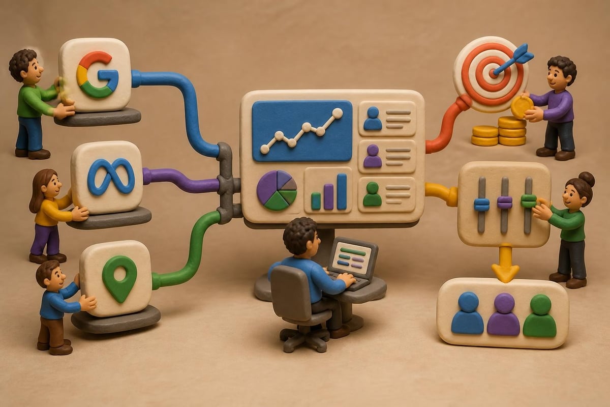 Multi-channel paid advertising workflow