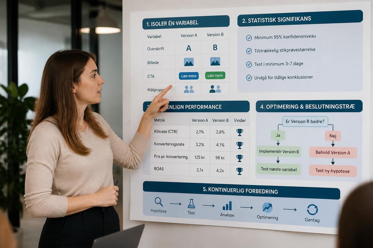 Testing framework sociale medier