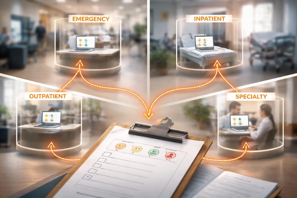 Hospital Patient Satisfaction Survey Risks & Strategies Survey data fragmentation across departments