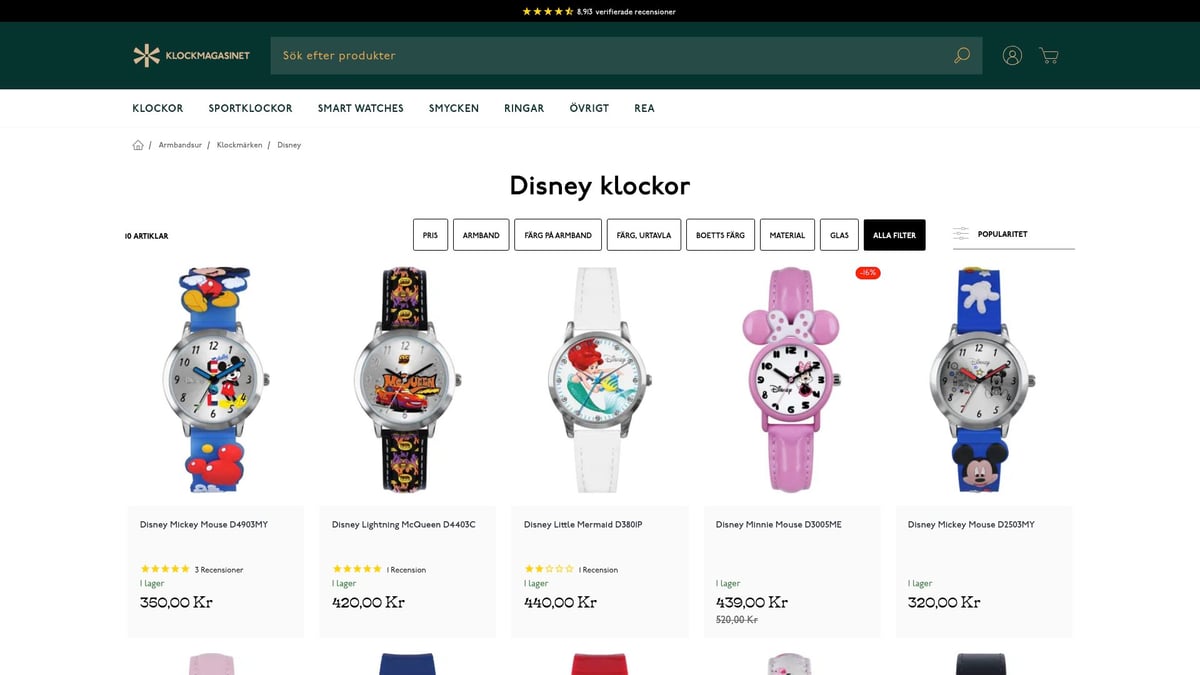 8 Bästa Armbandsur Barn 2025 – Trendiga Tips & Favoriter - Disney Princess Watch – För de Minsta