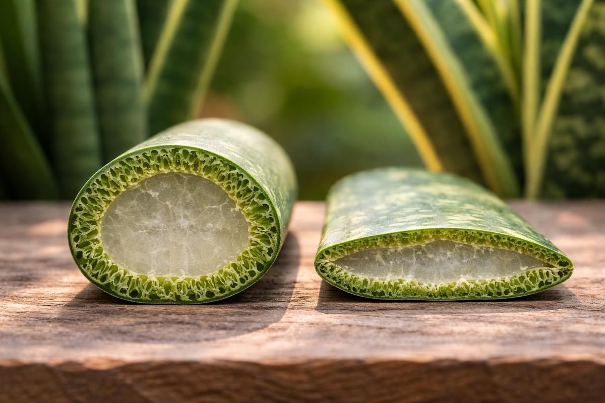 Cylinder snake plant leaf structure