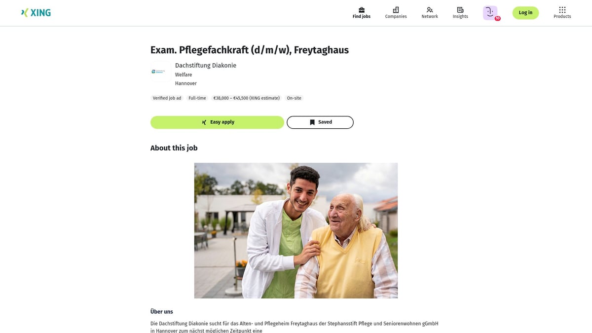 7 Top Pflegefachkraft Stellenangebote 2025 im Überblick - Exam. Pflegefachkraft – Dachstiftung Diakonie, Hannover