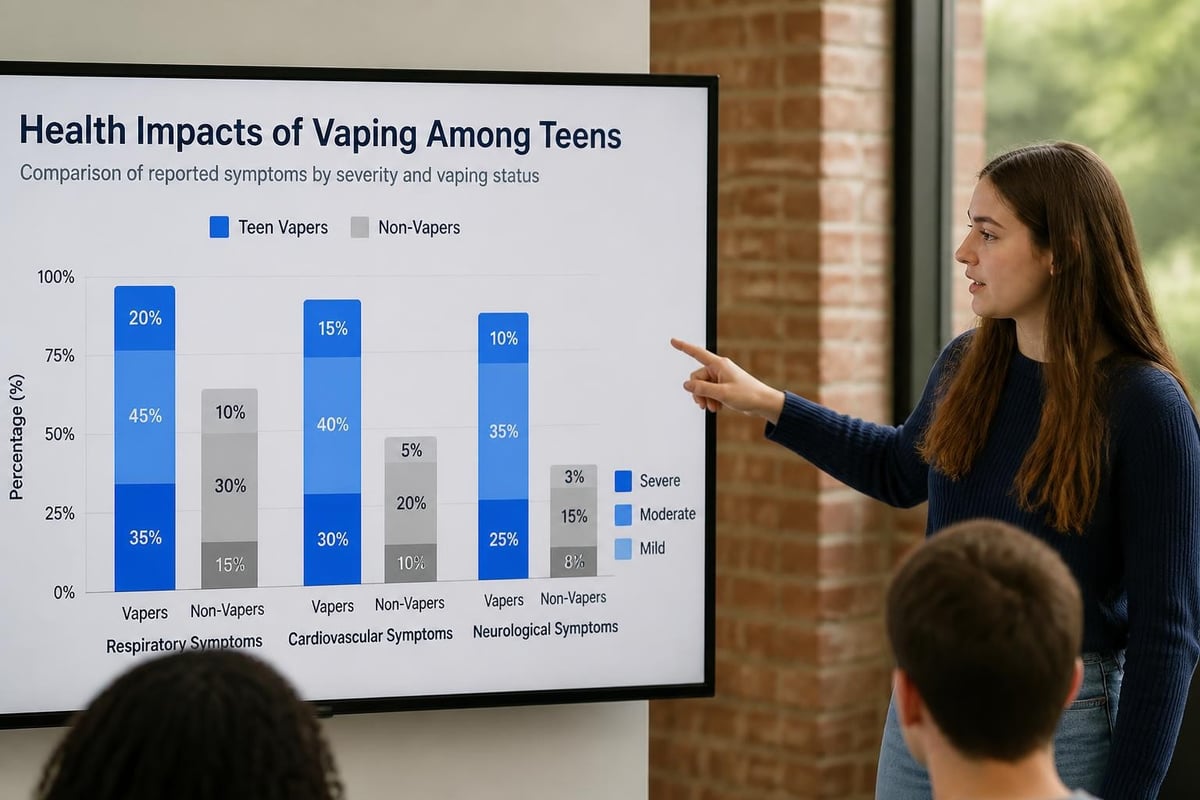 Health symptoms in teenage vapers