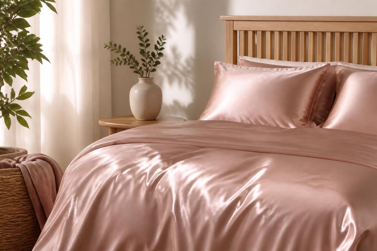 Sustainable rose gold bedding options