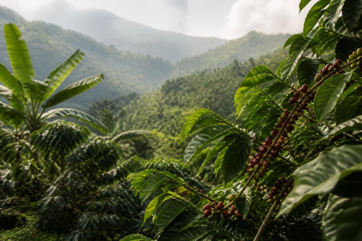 Zones de production du café coco