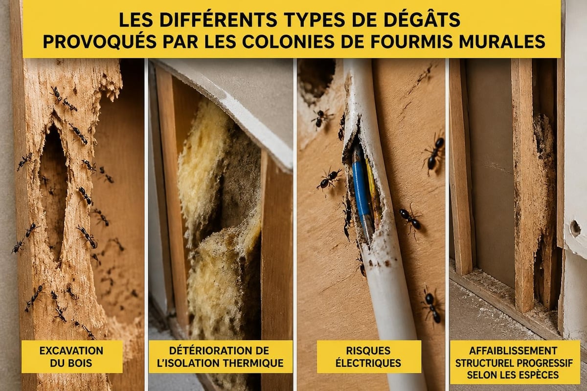 Dommages causés par les fourmis