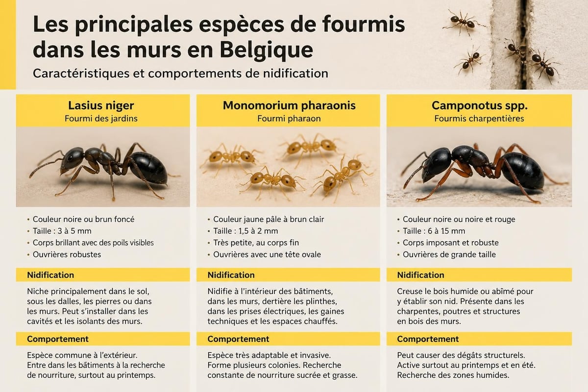 Espèces de fourmis communes