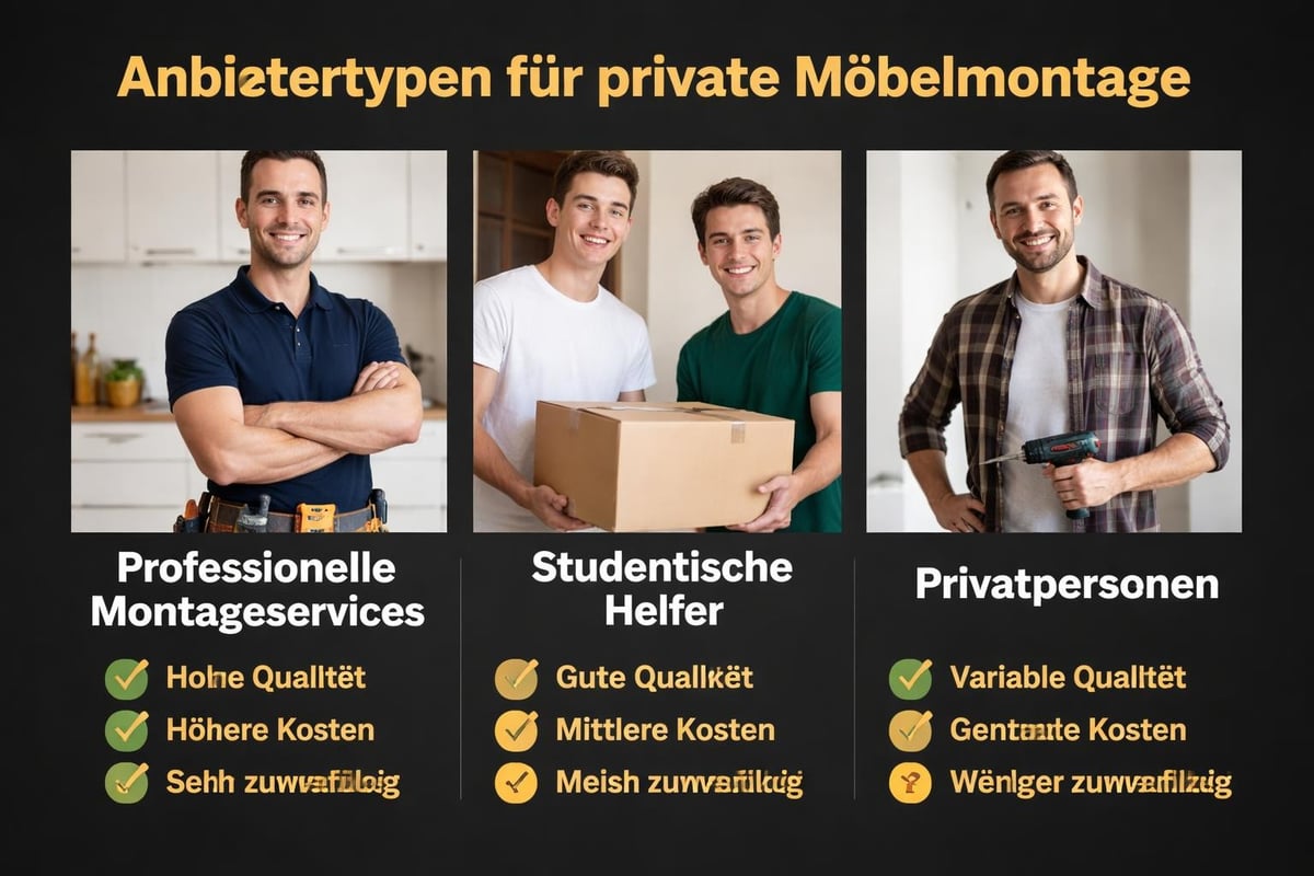 Anbietervergleich Möbelmontage