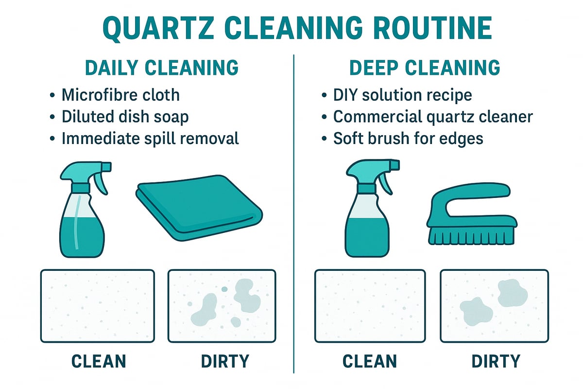 Step-by-Step Guide: Daily and Deep Cleaning Routines for Quartz Surfaces