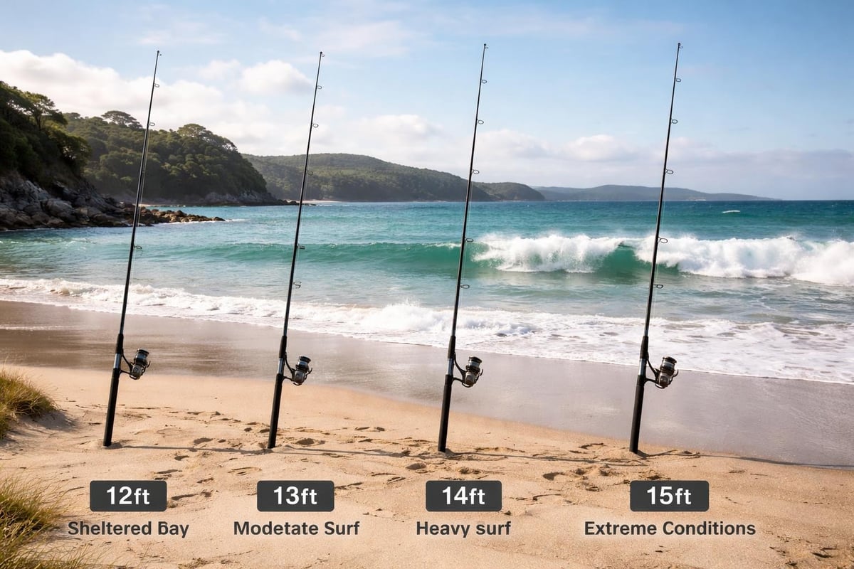 Surfcasting rod specifications chart