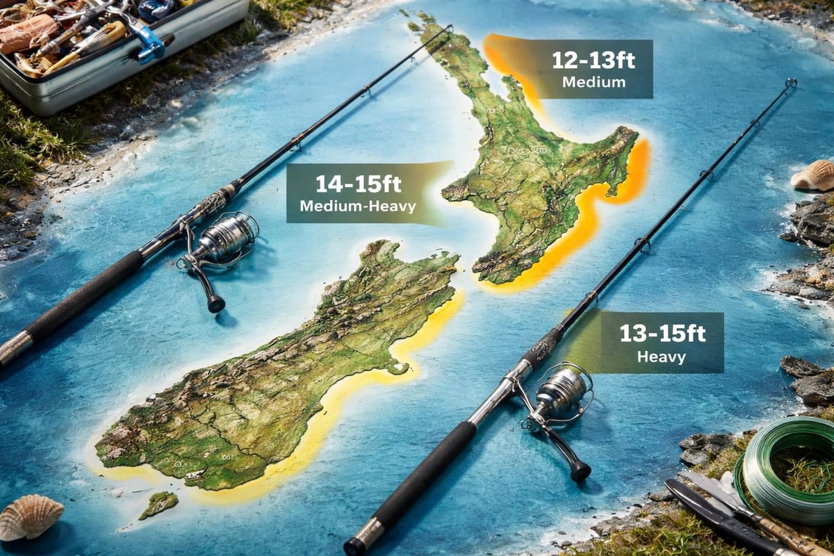 New Zealand regional fishing map