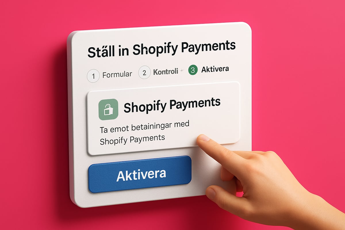 Så kommer du igång med Shopify Payments: Steg-för-steg
