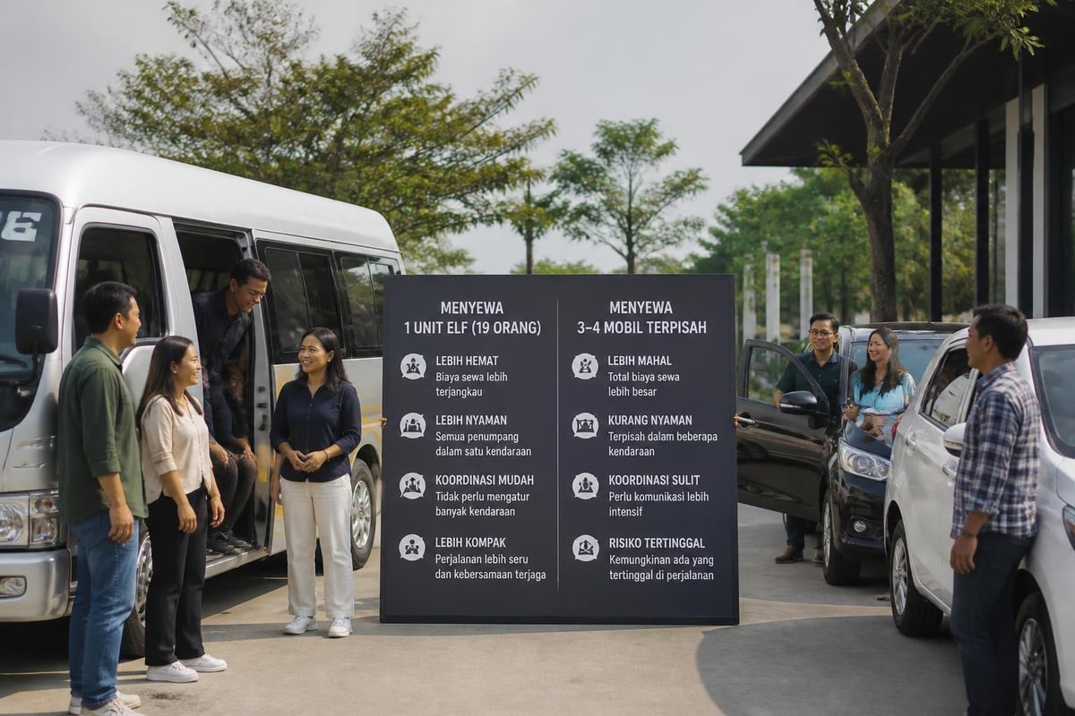 Keuntungan rental Elf untuk rombongan