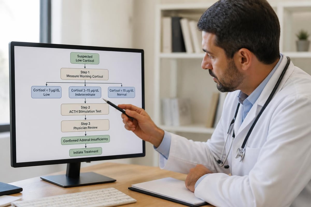 Physician-directed cortisol evaluation pathway