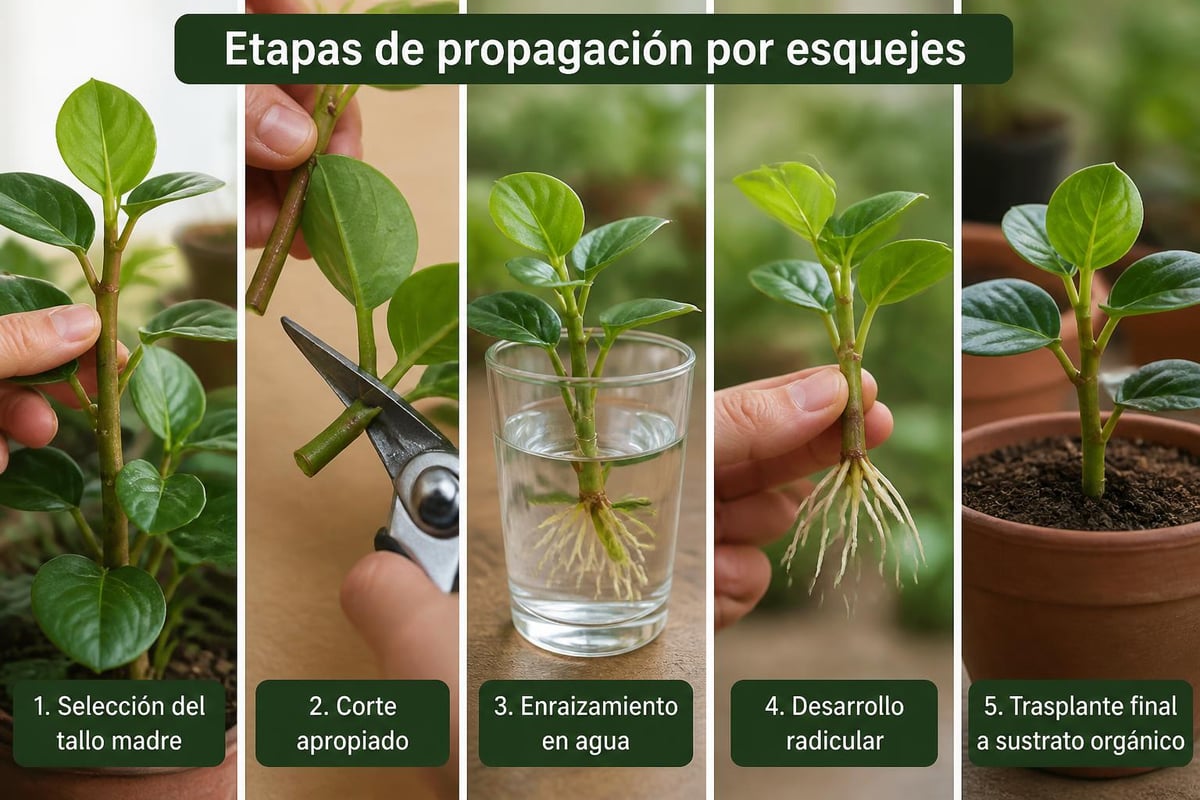 Proceso de propagación de menta