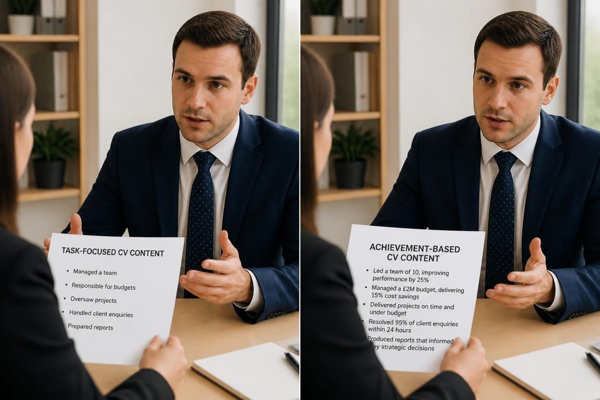 Excellent CV: Essential Guide to Standing Out in 2026 3 Achievement-based CV content