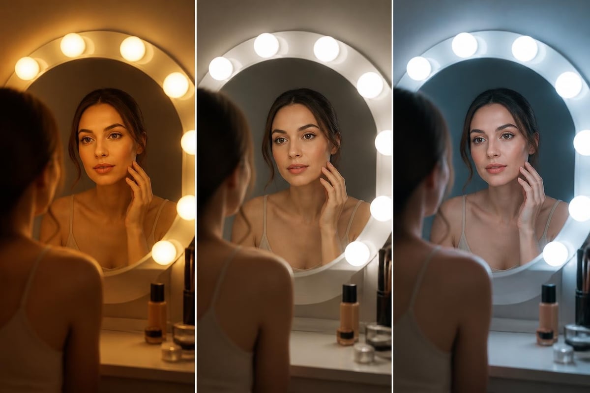 Lysteknologi i makeup-spejle