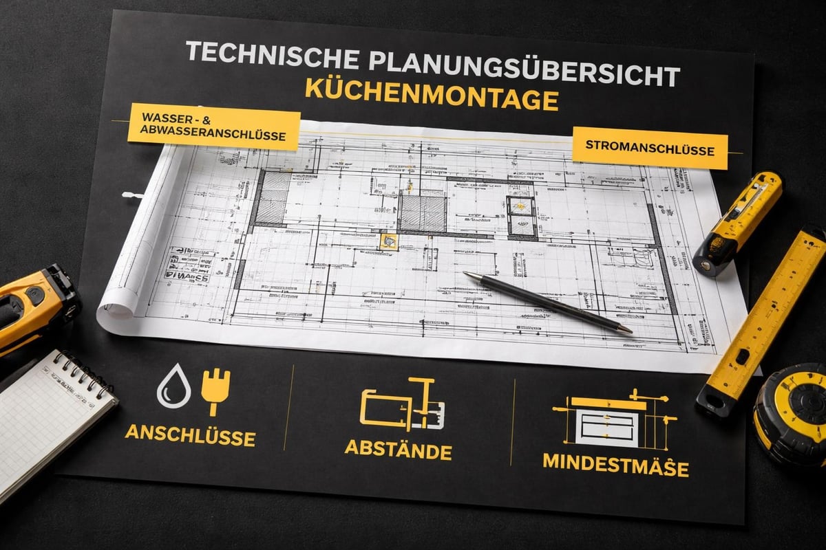 Küchenplanung technische Anschlüsse