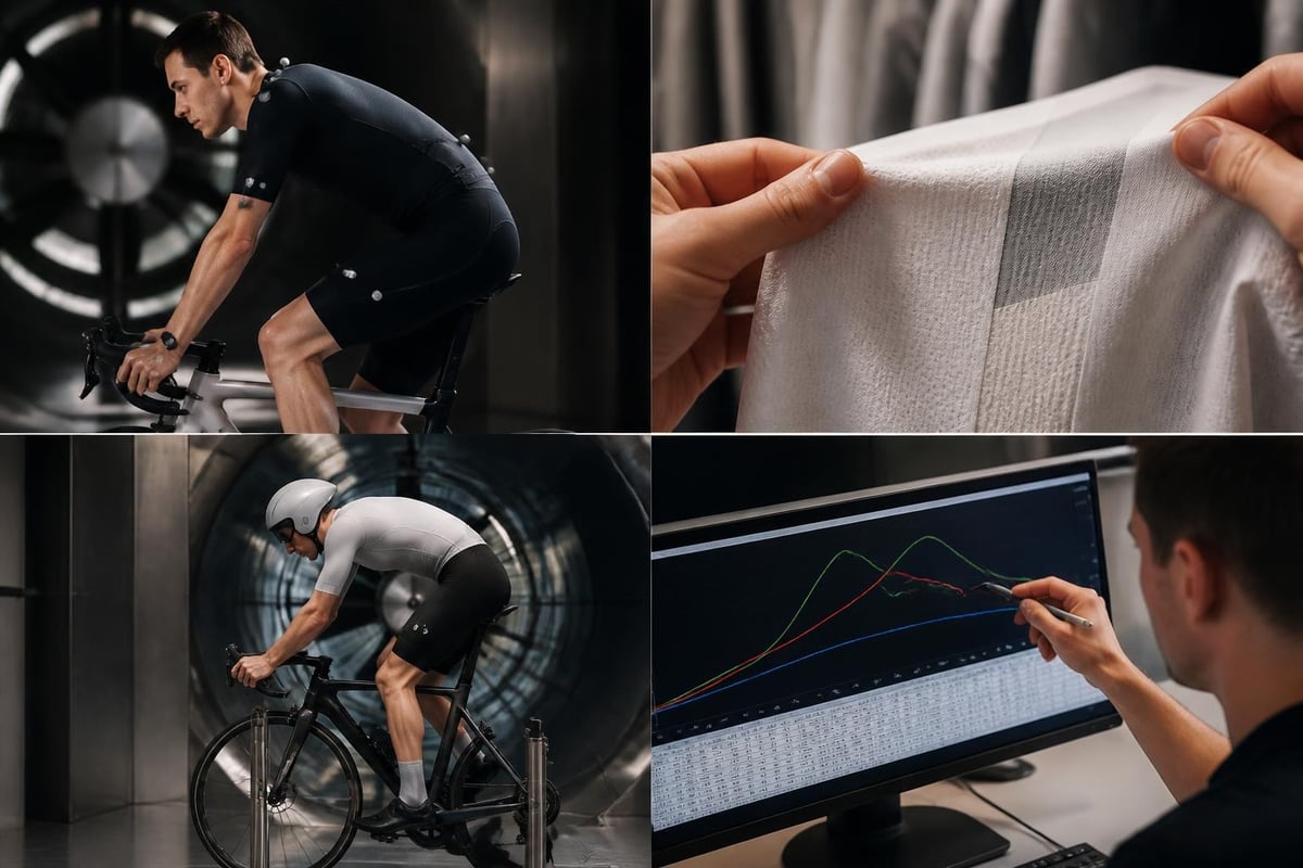 Wind tunnel testing methodology for jerseys