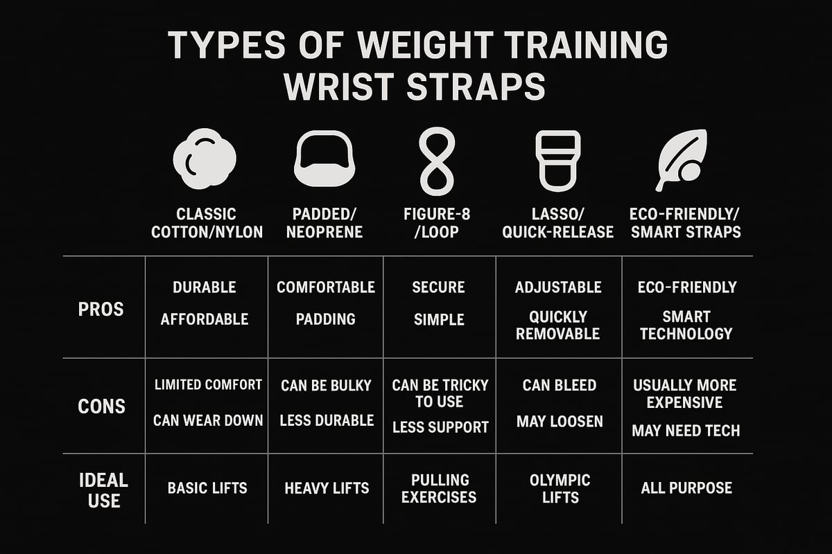 Types of Weight Training Wrist Straps in 2026