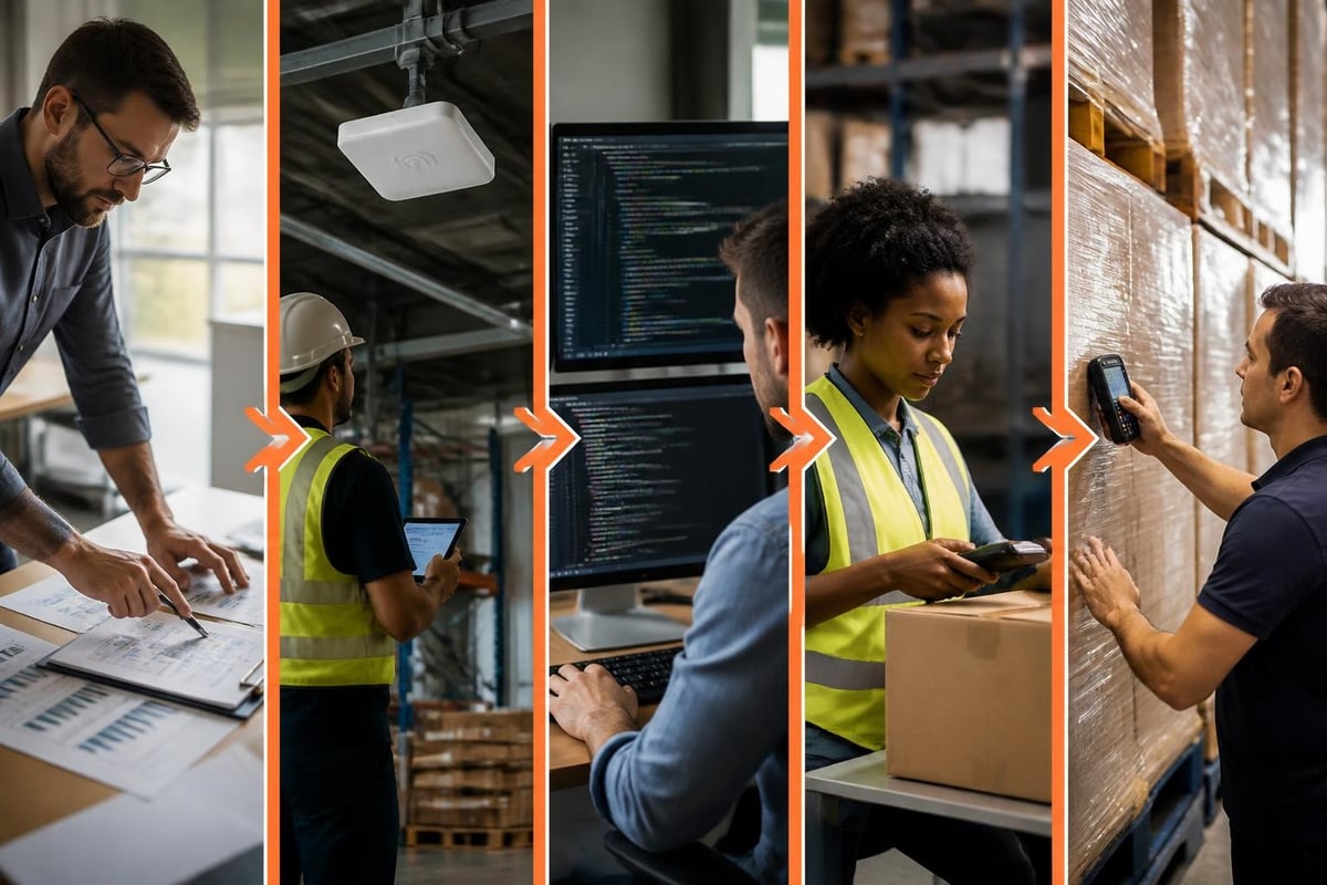 RFID Asset Tracking: Implementation Guide 2026 RFID implementation workflow phases