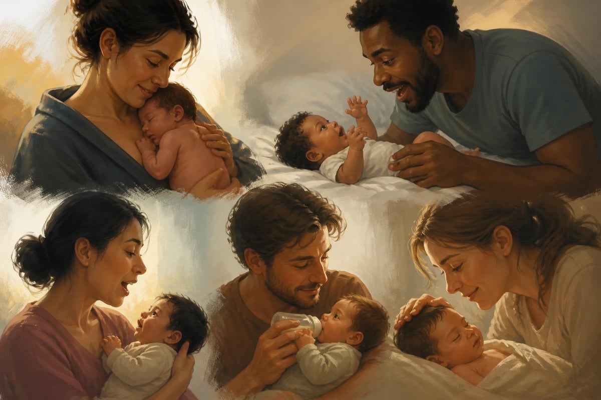 Parent bonding with newborn