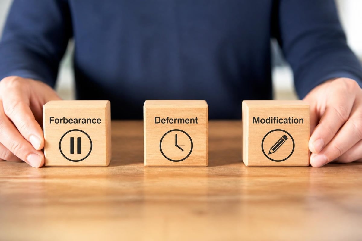 Loan forbearance vs deferment vs modification