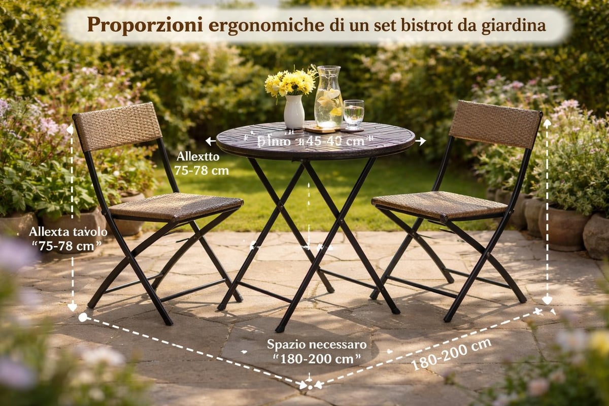 Dimensioni standard set bistrot