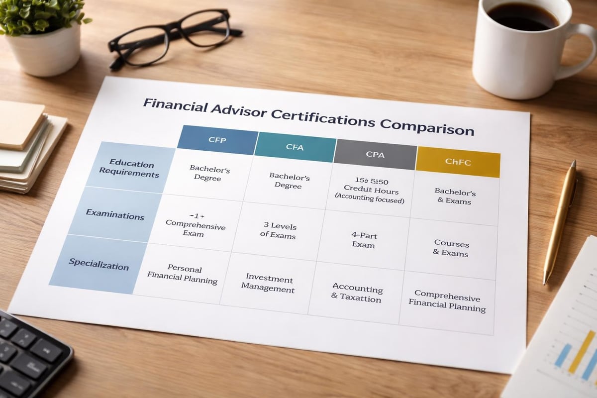 Financial advisor credential comparison