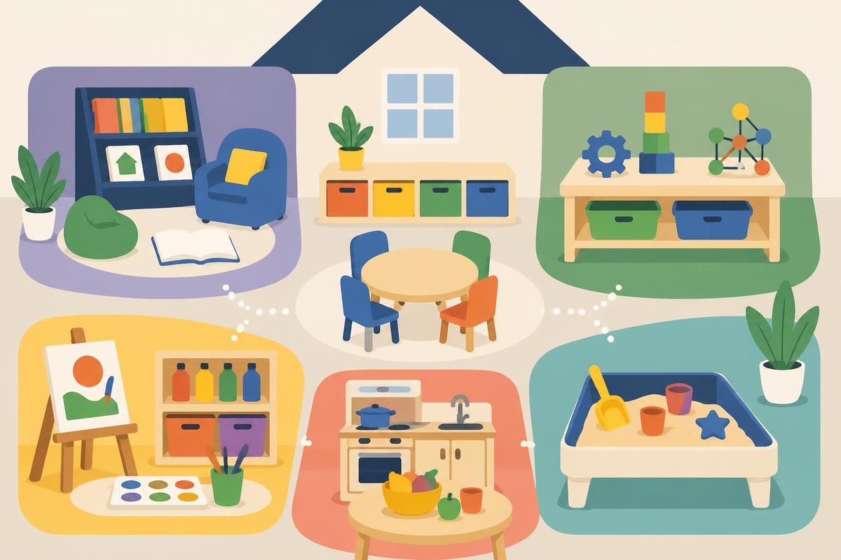 Home childcare learning stations