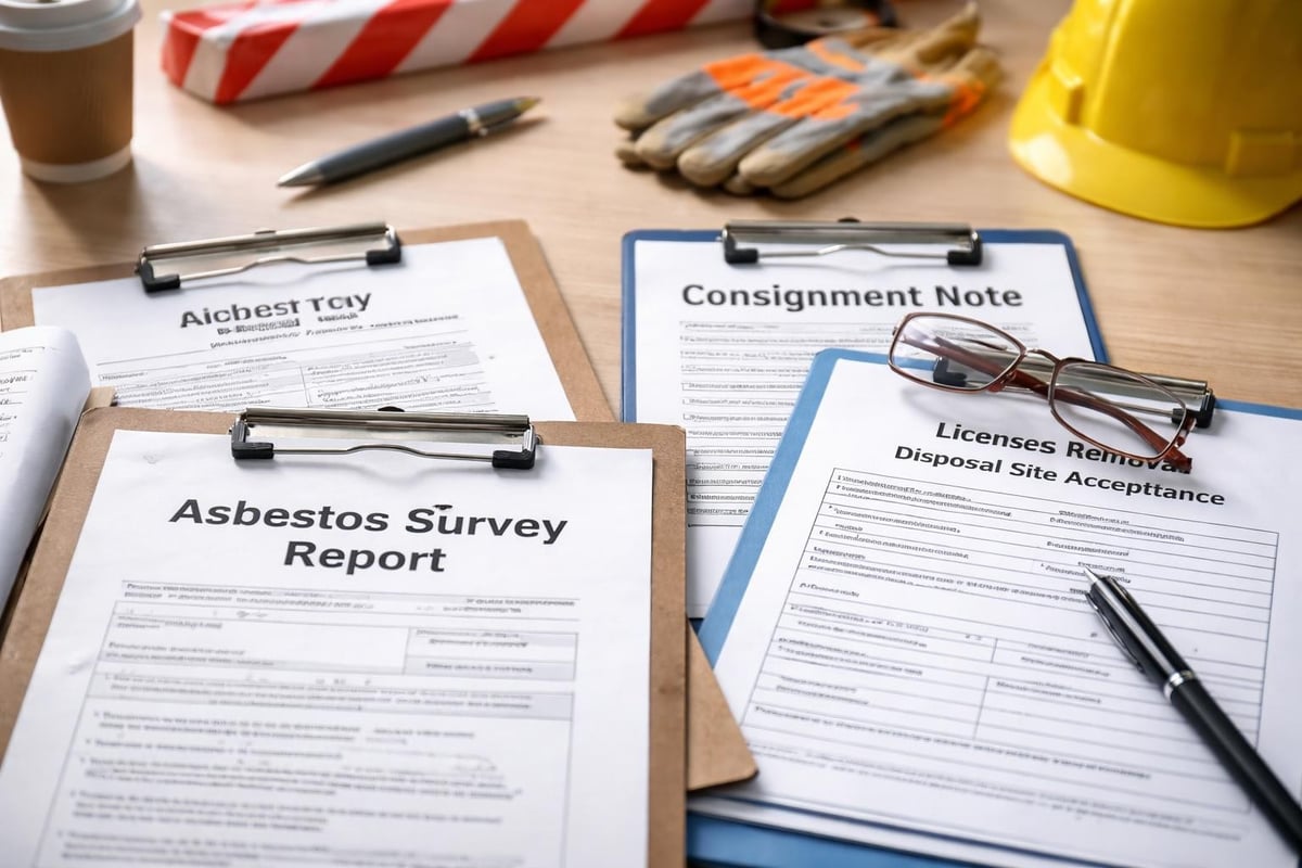 Asbestos waste regulatory compliance chain