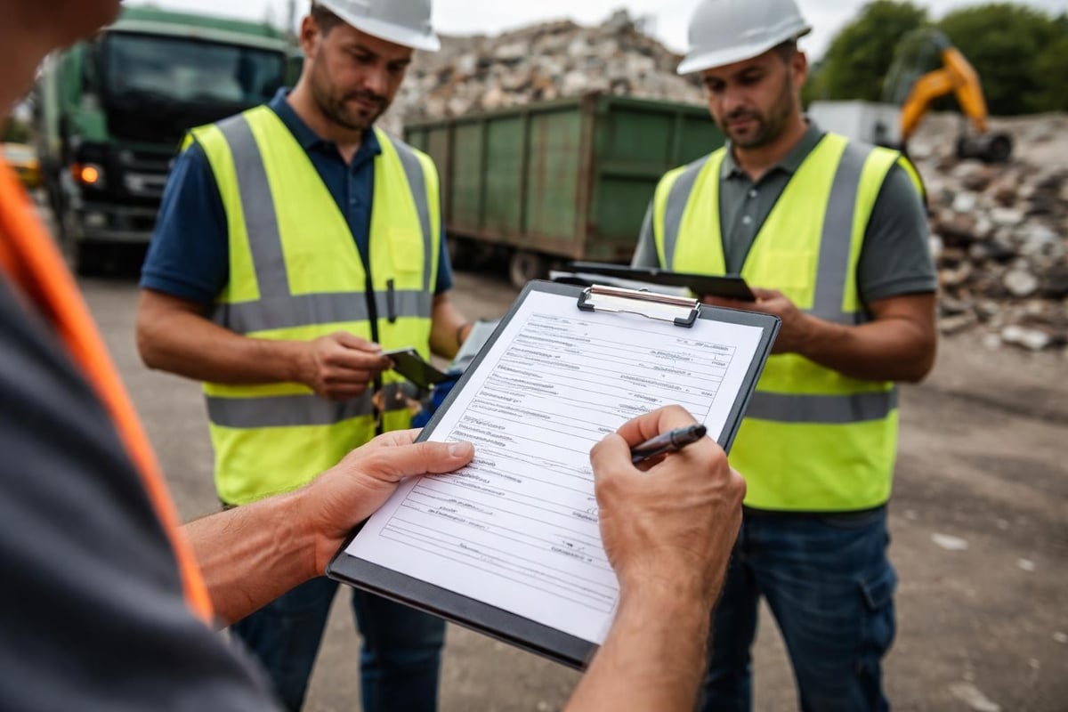 Asbestos waste transport documentation