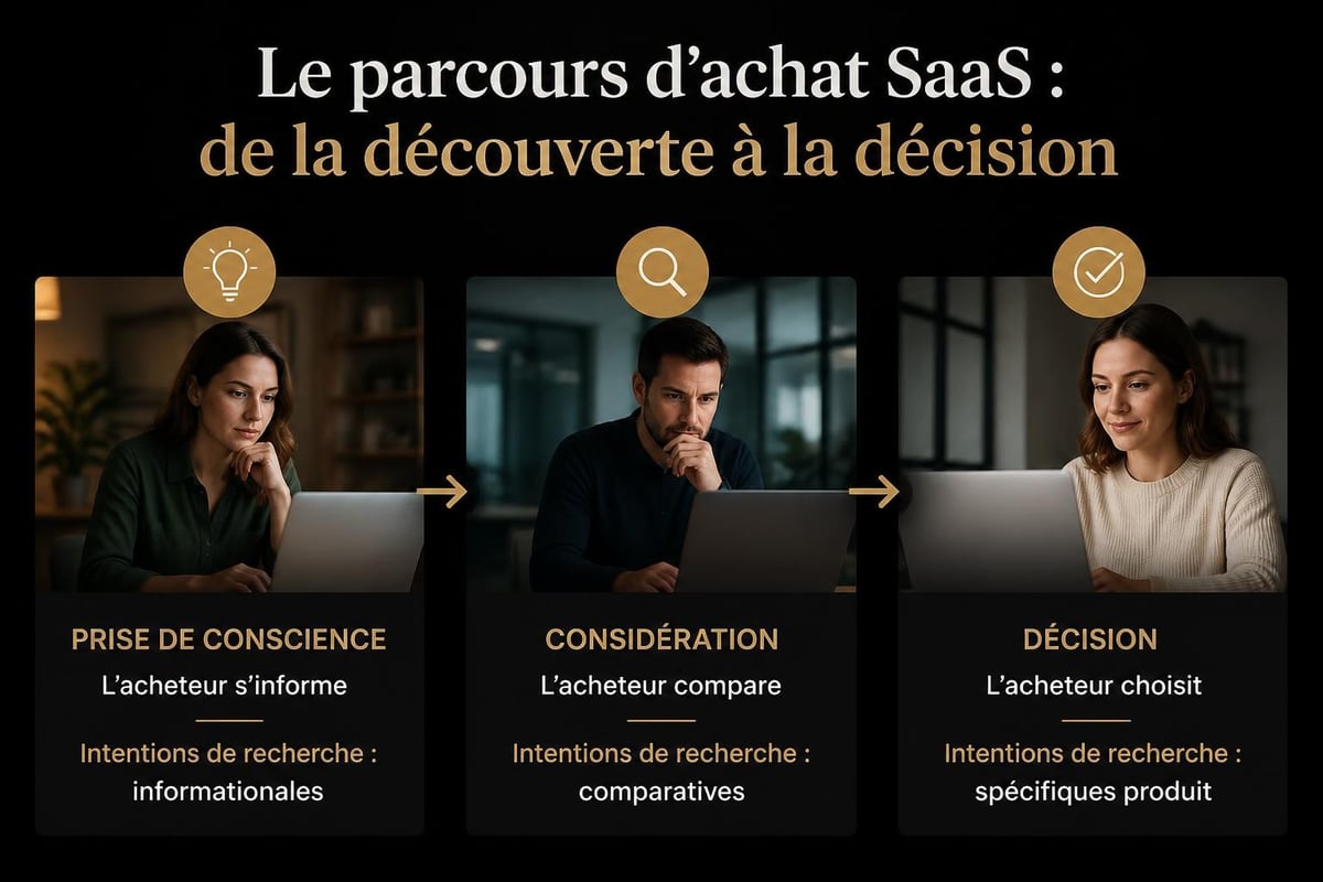 Customer journey stages in SaaS SEO