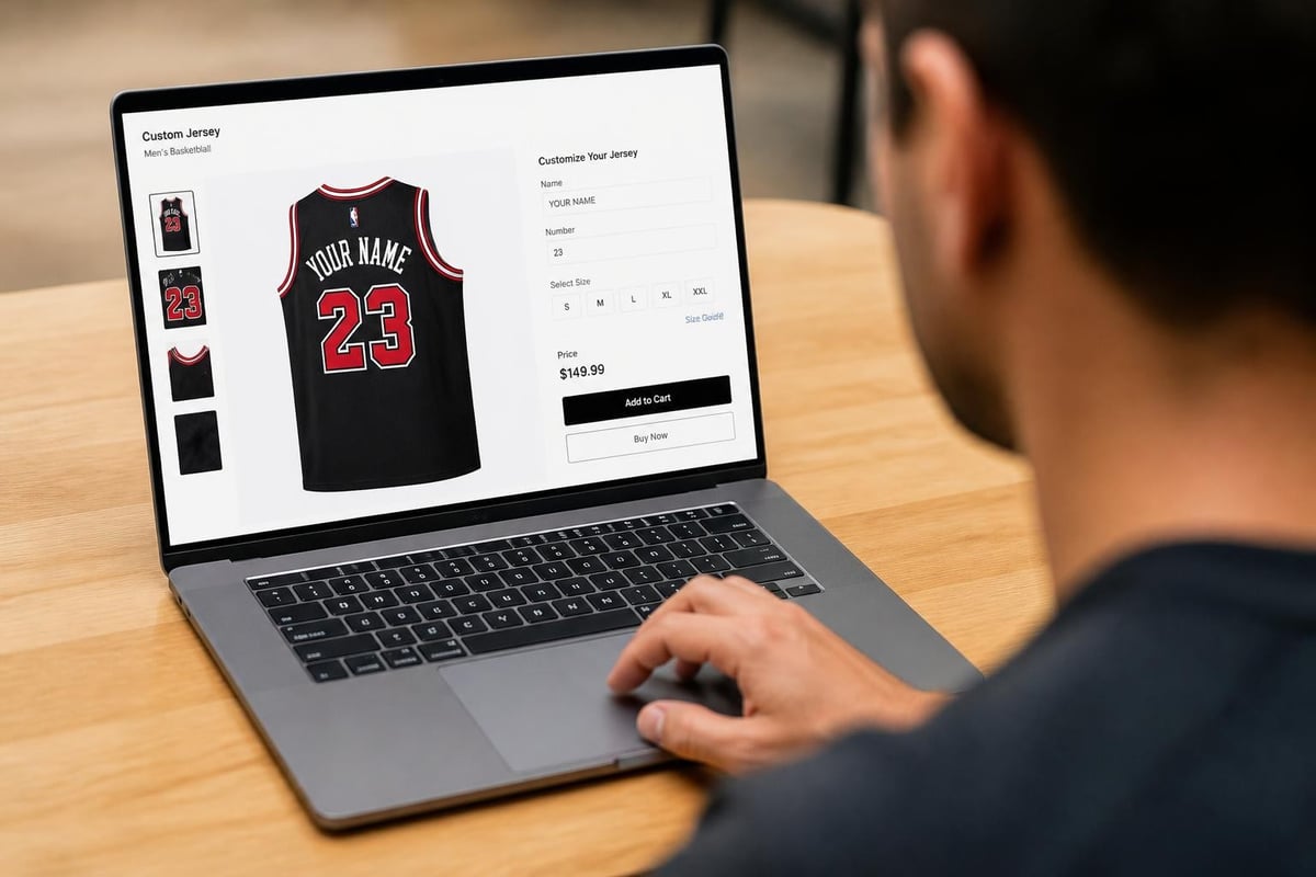 Effective custom jersey e-commerce experience