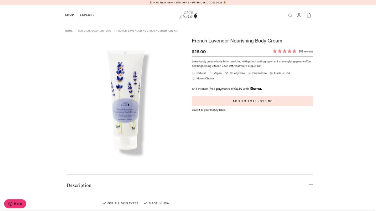 7 Best Natural Body Cream Picks for Nourished Skin in 2026 - 100% Pure French Lavender Nourishing Body Cream