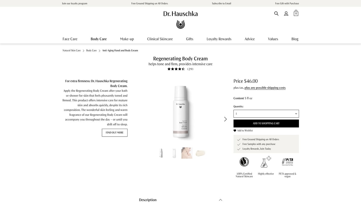 7 Best Natural Body Cream Picks for Nourished Skin in 2026 - Dr. Hauschka Regenerating Body Cream