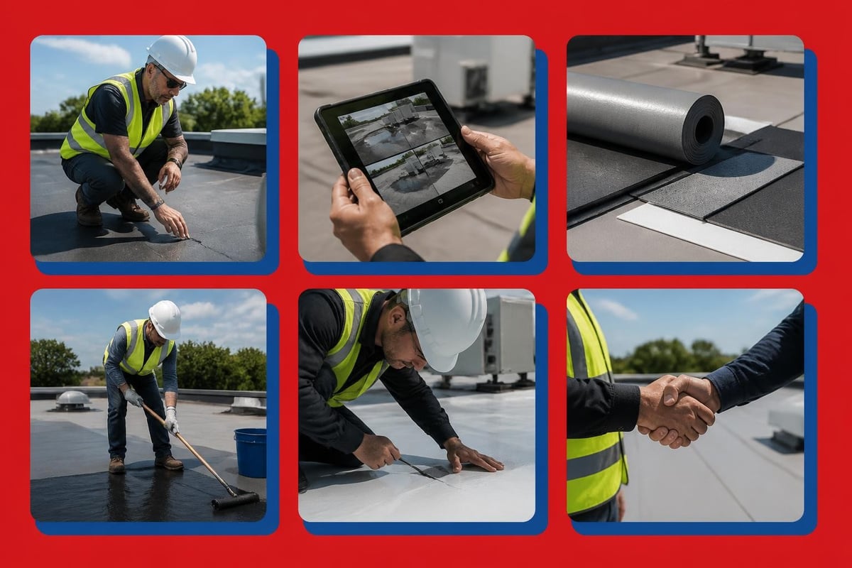 Commercial roof repair workflow