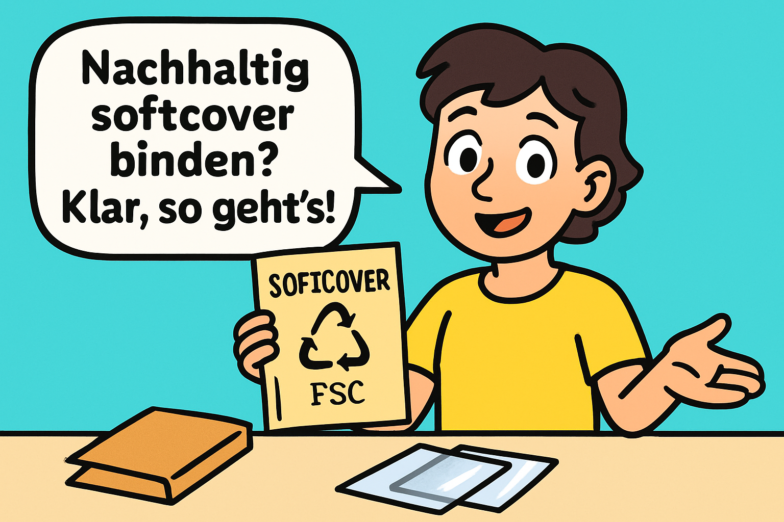Materialien und Nachhaltigkeit beim Softcover-Binden