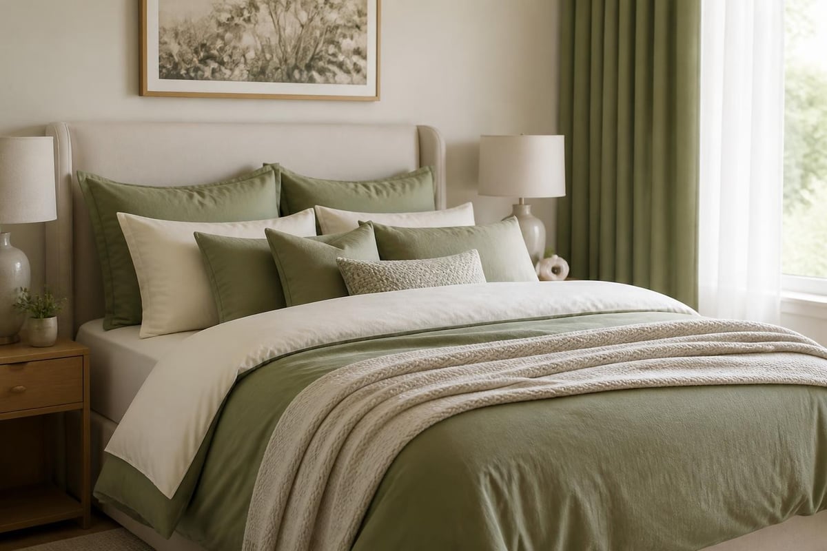 Bedroom styling with sheet sets
