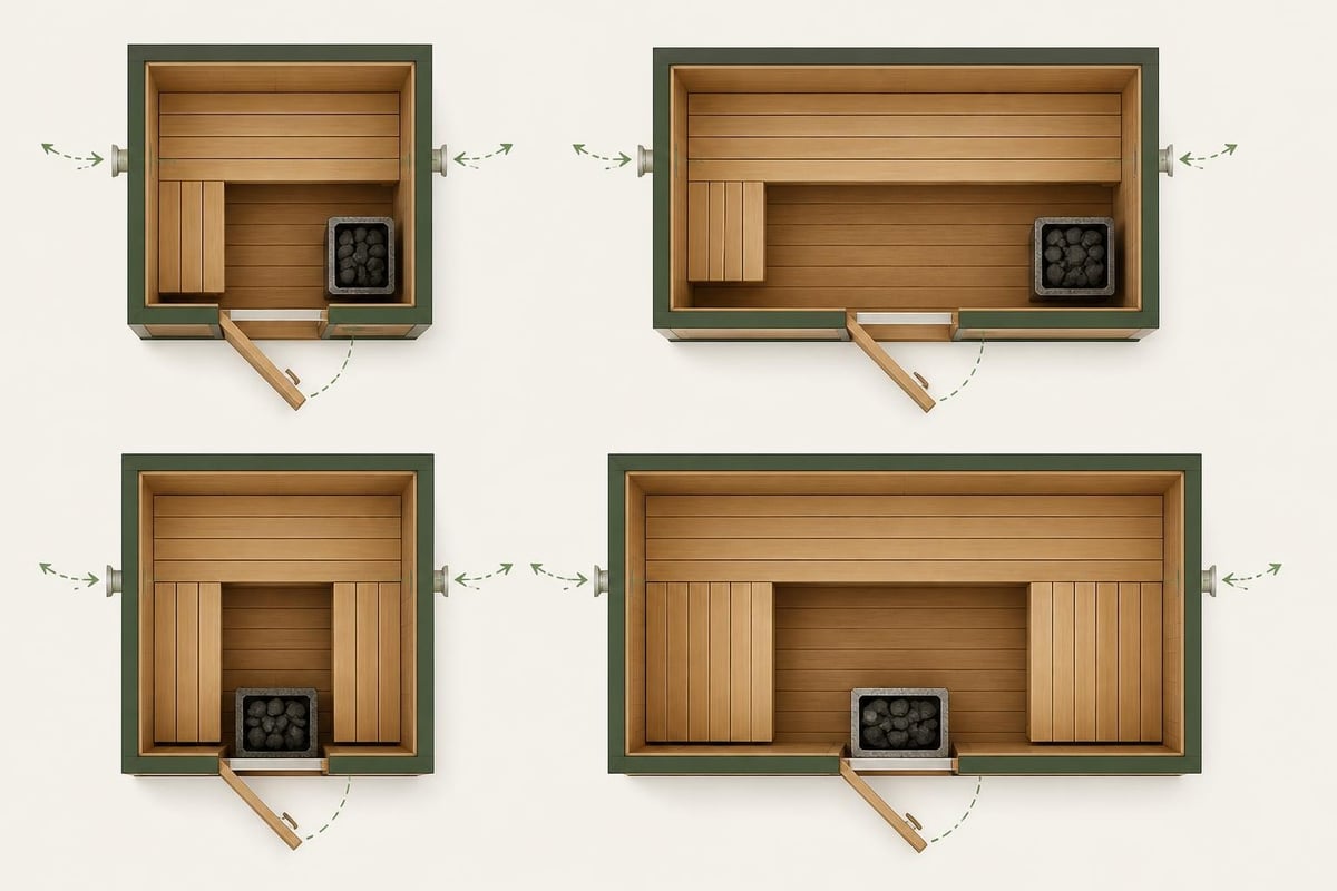 Sauna sizing and layout planning