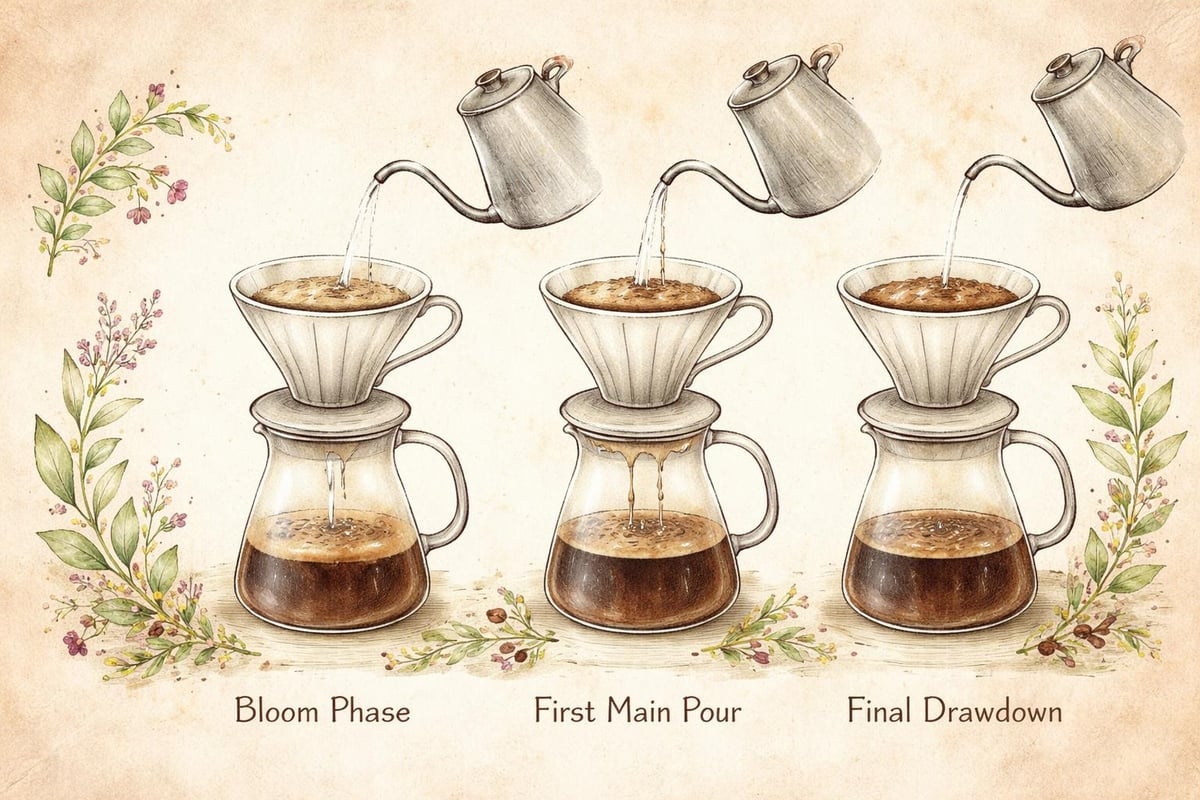 Pour over brewing technique