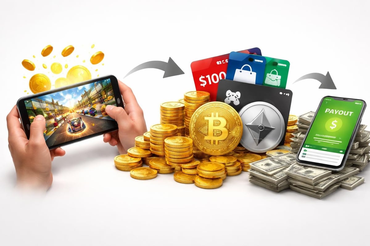Mobile gaming rewards flow