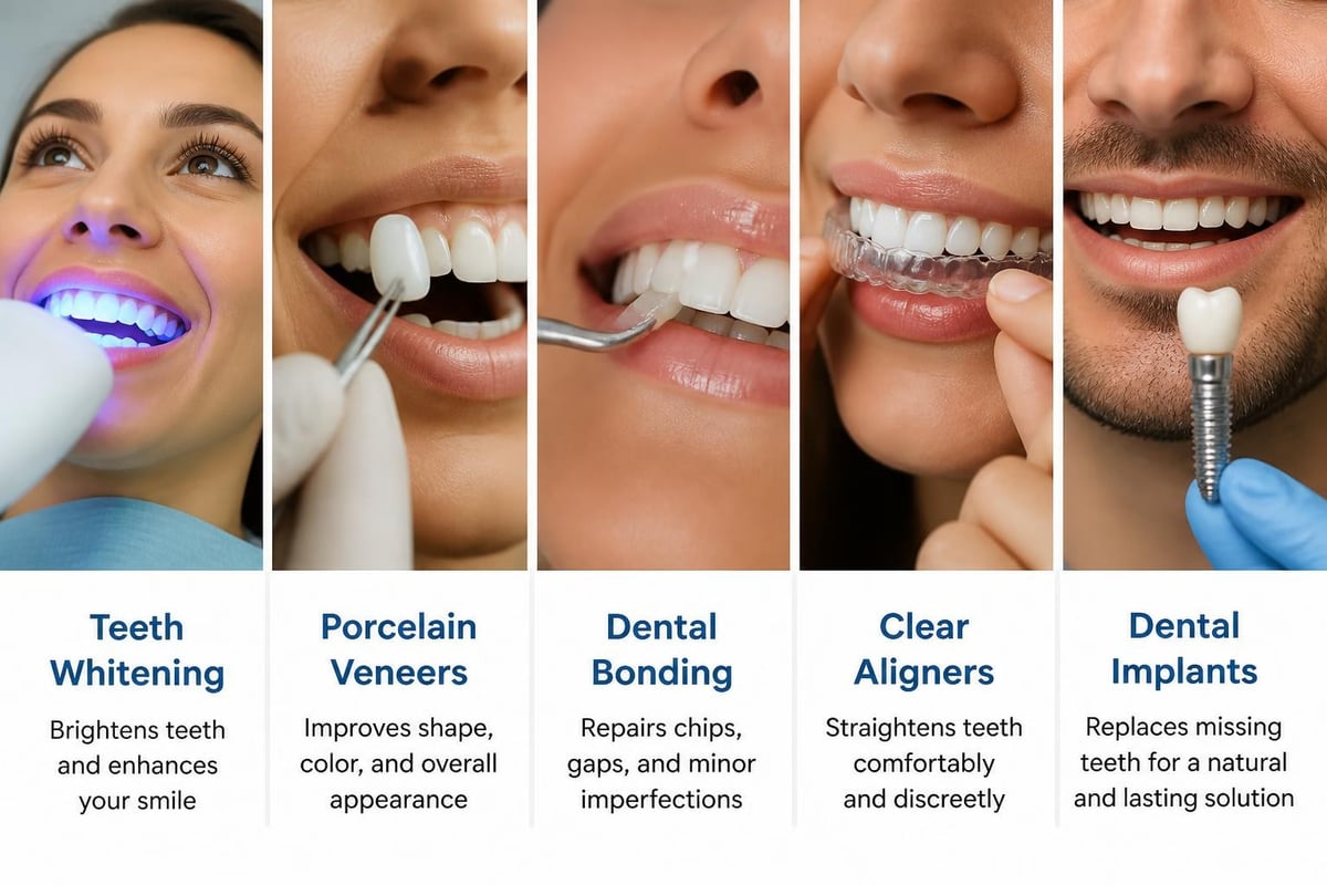 Cosmetic dentistry procedures comparison