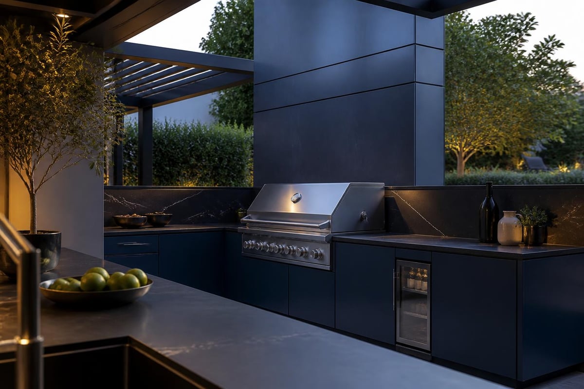Outdoor kitchen layout workflow