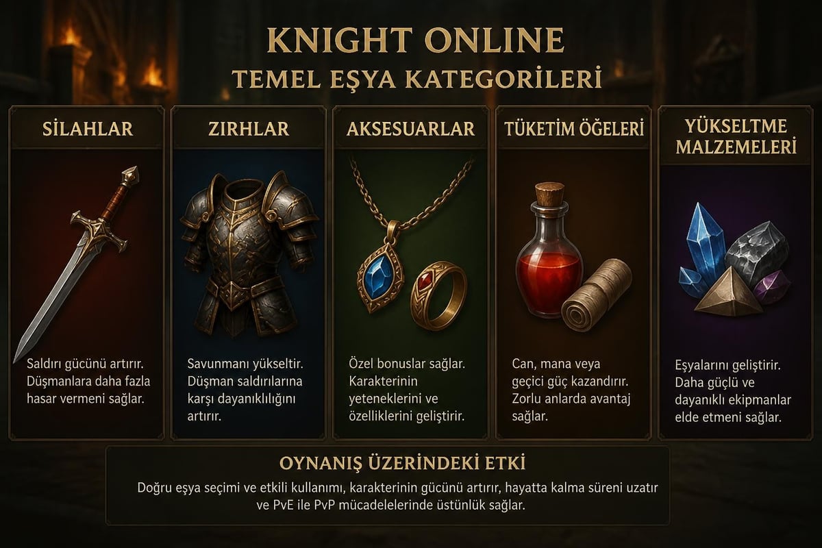 Knight Online eşya kategorileri