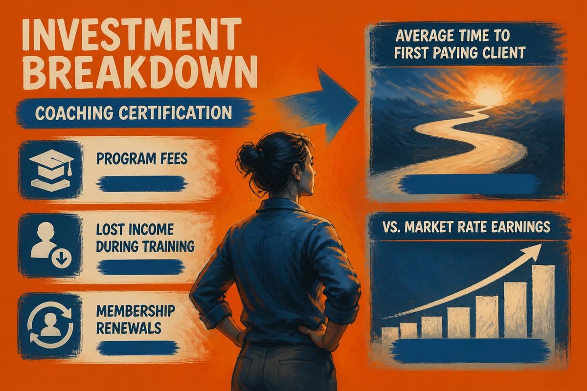 Coaching certification costs versus typical client acquisition timeline