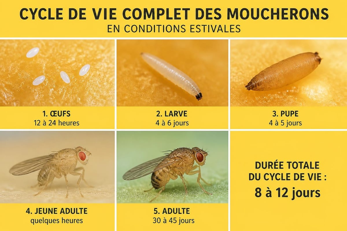 Cycle de reproduction des moucherons