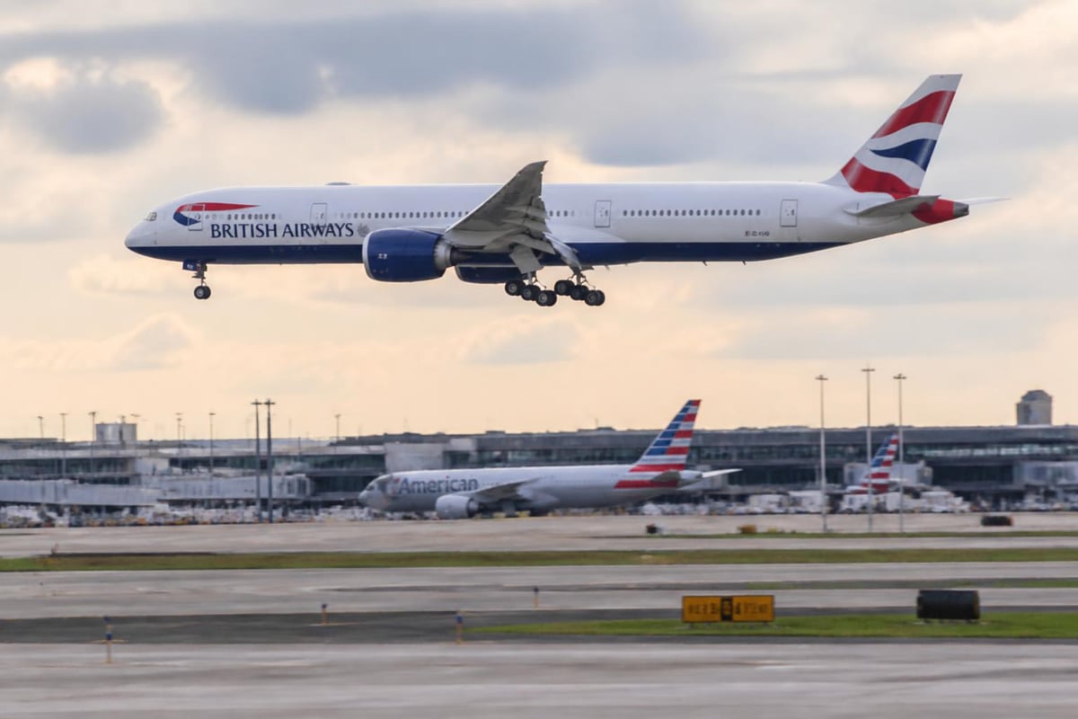 U.S. airport hubs to London